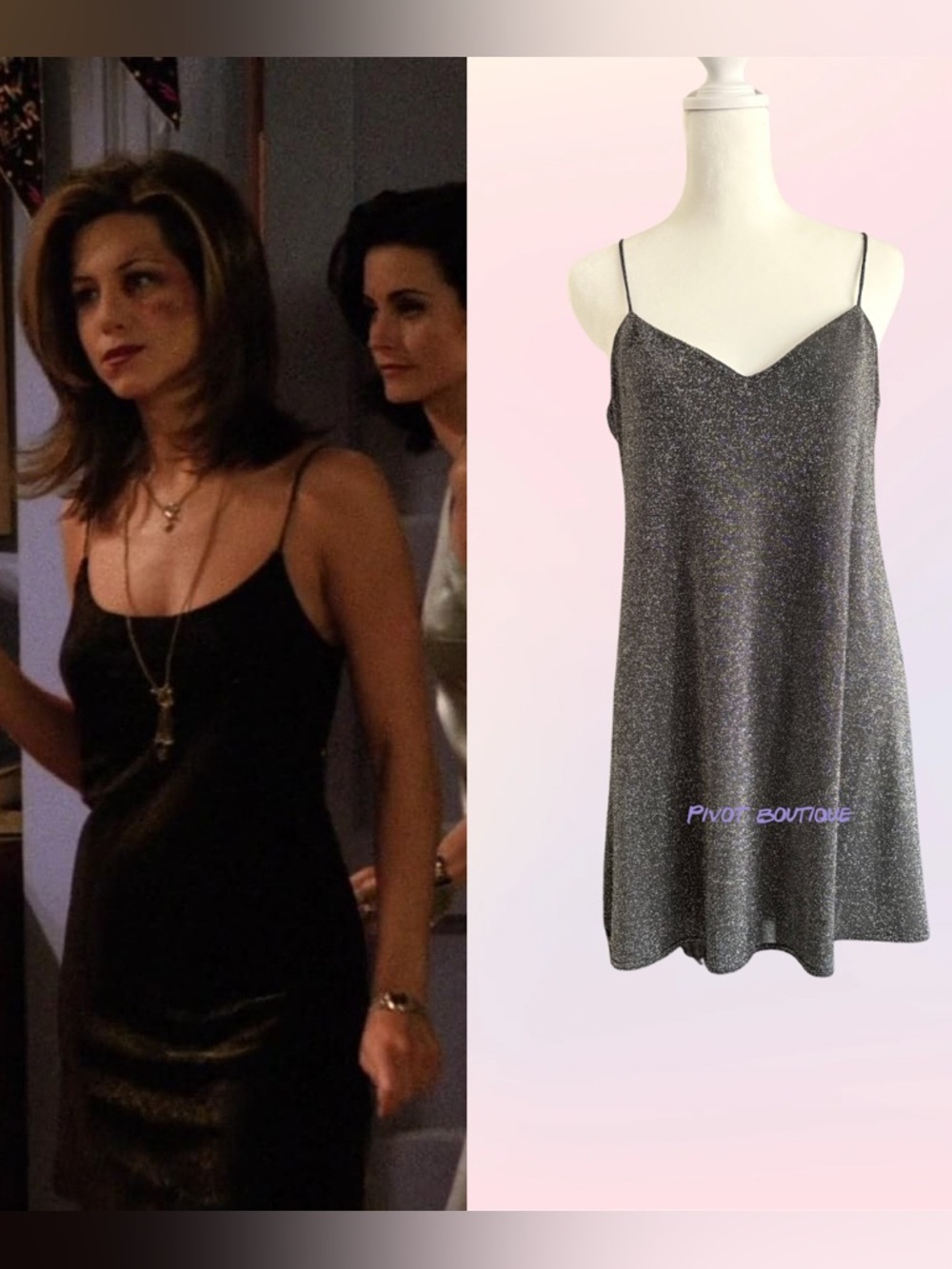 Alternate Sparkle Metallic Mini Dress ASO Rachel Green on Friends